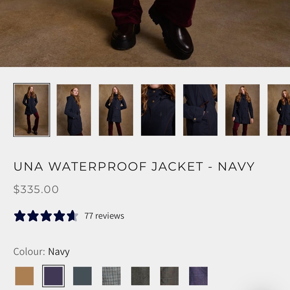 Jack Murphy Navy Blue Barbour Jacket - NWT - Picture 13 of 14